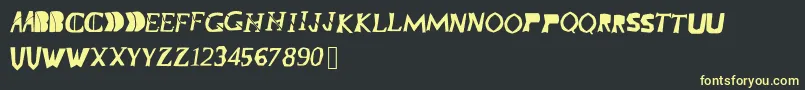 TrapcodeForm Font – Yellow Fonts on Black Background