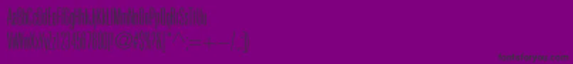 Unicumcondthinc-Schriftart – Schwarze Schriften auf violettem Hintergrund