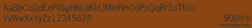 Police NewgothicRegular – polices noires sur fond brun