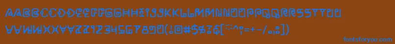 Lifeform Font – Blue Fonts on Brown Background