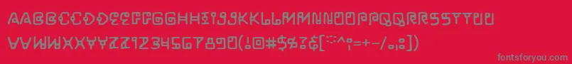 Lifeform Font – Gray Fonts on Red Background