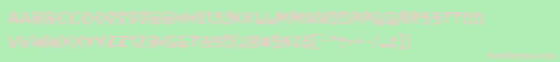フォントLifeform – 緑の背景にピンクのフォント
