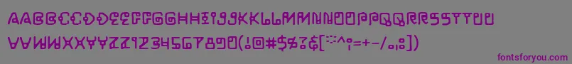 Lifeform Font – Purple Fonts on Gray Background