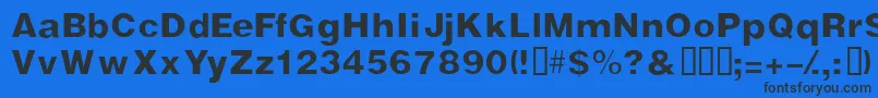 Vivasssk Font – Black Fonts on Blue Background