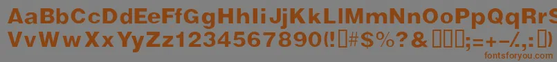 Vivasssk Font – Brown Fonts on Gray Background