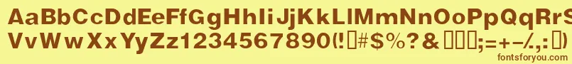 Vivasssk Font – Brown Fonts on Yellow Background