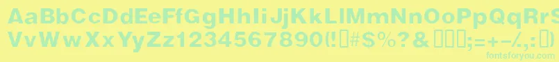 Vivasssk Font – Green Fonts on Yellow Background