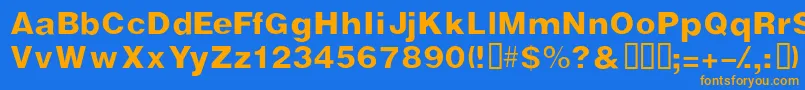 Vivasssk Font – Orange Fonts on Blue Background