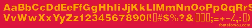 Vivasssk Font – Orange Fonts on Red Background