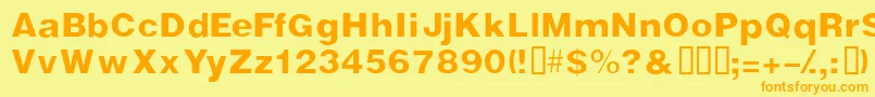 Vivasssk Font – Orange Fonts on Yellow Background