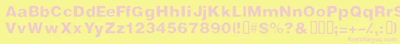 Vivasssk Font – Pink Fonts on Yellow Background