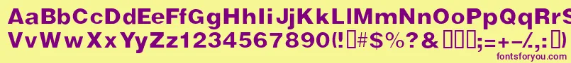 Vivasssk Font – Purple Fonts on Yellow Background