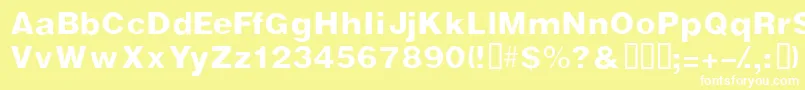 Vivasssk Font – White Fonts on Yellow Background