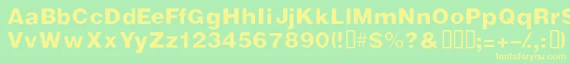 Vivasssk Font – Yellow Fonts on Green Background