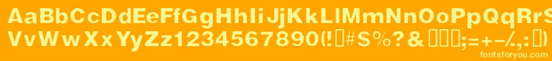 Vivasssk Font – Yellow Fonts on Orange Background