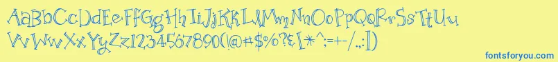 Подробнее о шрифте OrganicFridaysLined Шрифт OrganicFridaysLined – синие шрифты на жёлтом фоне