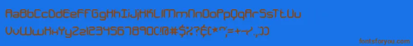 JeopardizeBrk Font – Brown Fonts on Blue Background
