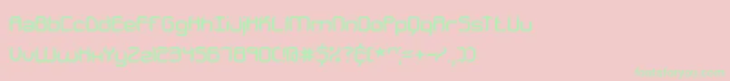 JeopardizeBrk Font – Green Fonts on Pink Background