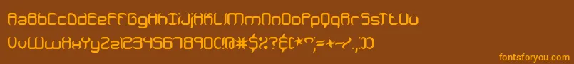 JeopardizeBrk Font – Orange Fonts on Brown Background