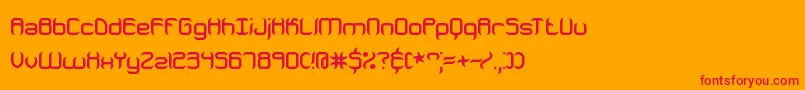フォントJeopardizeBrk – オレンジの背景に赤い文字