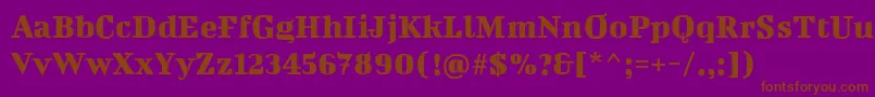 Bigshotone Font – Brown Fonts on Purple Background