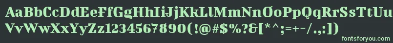 Шрифт Bigshotone – зелёные шрифты на чёрном фоне