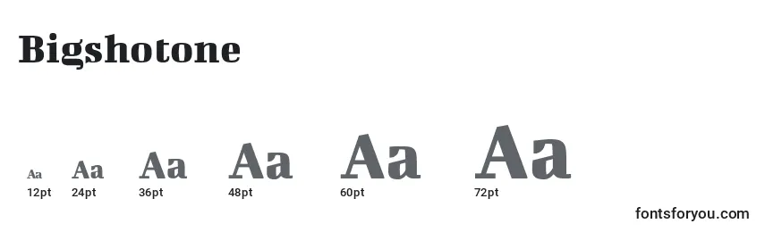 Bigshotone Font Sizes