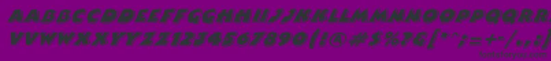 ComixhighlightItalic Font – Black Fonts on Purple Background