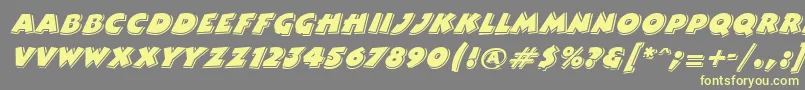 ComixhighlightItalic Font – Yellow Fonts on Gray Background