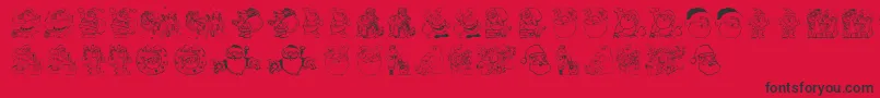 フォントSanta – 赤い背景に黒い文字