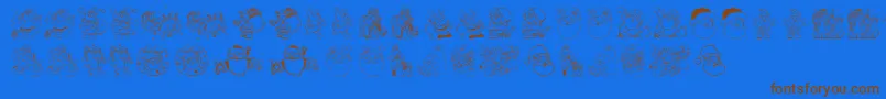 Подробнее о шрифте Santa Шрифт Santa – коричневые шрифты на синем фоне