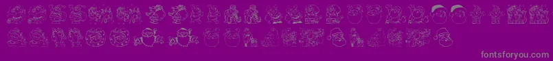 Saiba mais sobre a fonte Santa Fonte Santa – fontes cinzas em um fundo violeta