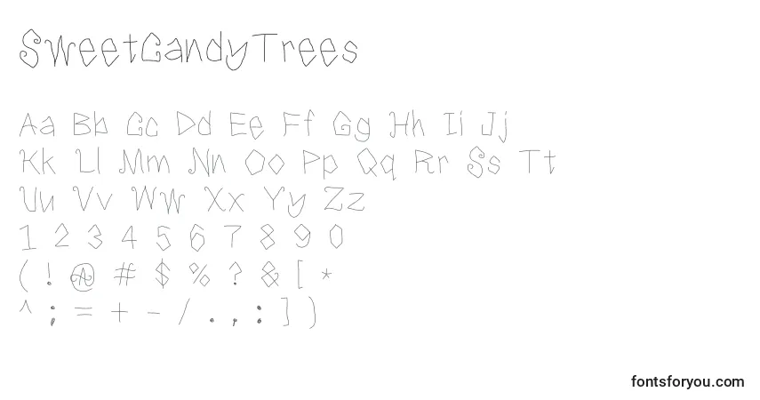 Шрифт SweetCandyTrees – алфавит, цифры, специальные символы