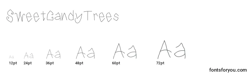 Размеры шрифта SweetCandyTrees