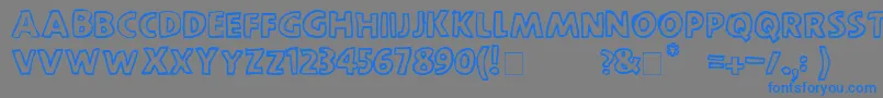 ScootchoverSans Font – Blue Fonts on Gray Background