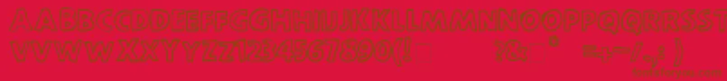 ScootchoverSans Font – Brown Fonts on Red Background