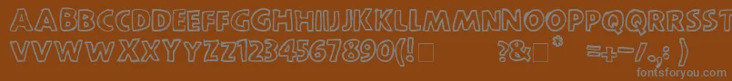 ScootchoverSans Font – Gray Fonts on Brown Background