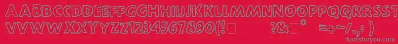 ScootchoverSans Font – Gray Fonts on Red Background