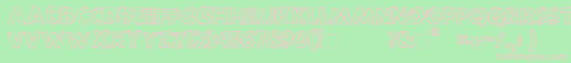 ScootchoverSans Font – Pink Fonts on Green Background