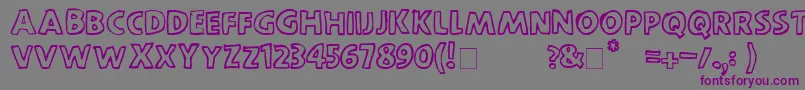 Шрифт ScootchoverSans – фиолетовые шрифты на сером фоне