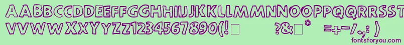 ScootchoverSans Font – Purple Fonts on Green Background