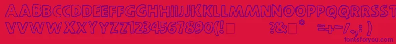 ScootchoverSans Font – Purple Fonts on Red Background