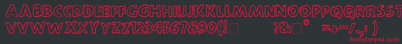 ScootchoverSans Font – Red Fonts on Black Background