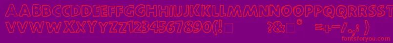 ScootchoverSans Font – Red Fonts on Purple Background