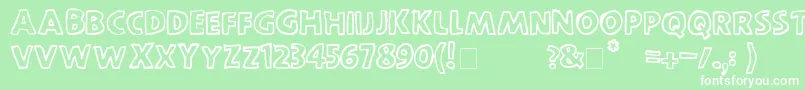 ScootchoverSans Font – White Fonts on Green Background