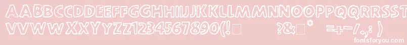 ScootchoverSans Font – White Fonts on Pink Background