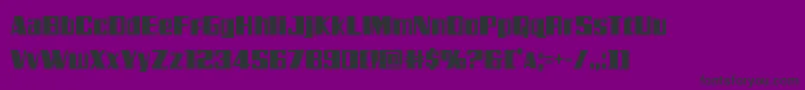 Шрифт Galacticstormcond – чёрные шрифты на фиолетовом фоне
