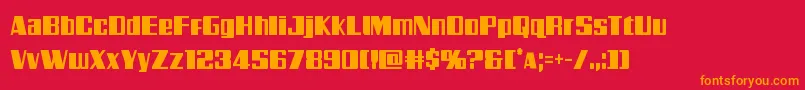 Galacticstormcond Font – Orange Fonts on Red Background