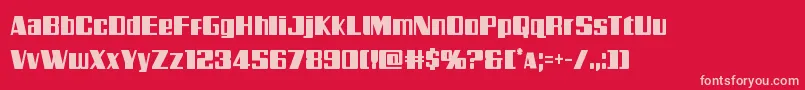Galacticstormcond Font – Pink Fonts on Red Background