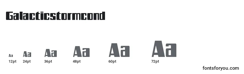 Galacticstormcond Font Sizes